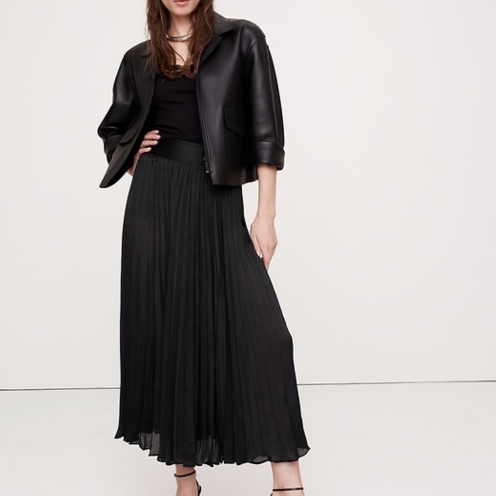 Banana Republic Black Maxi A-Line Skirt